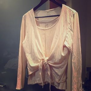 Blush pink two piece tank and cardigan Sz L